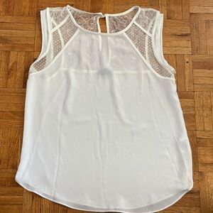 Dynamite White Asymmetrical Sleeveless Blouse